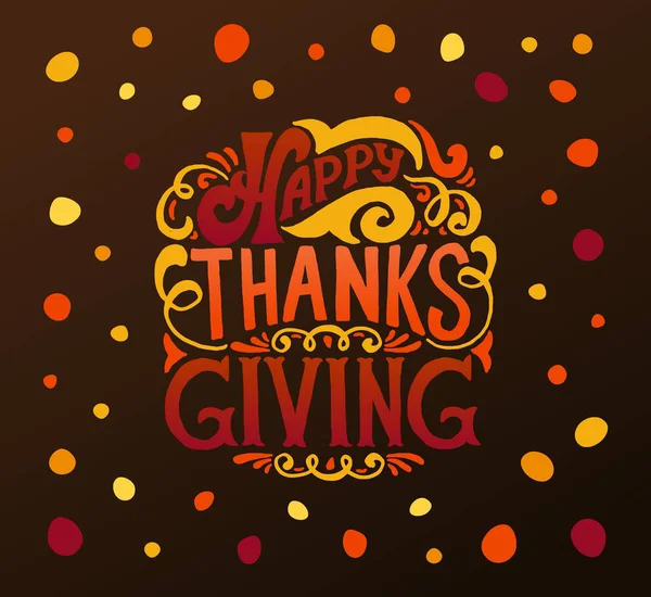 Thanksgiving typografi affisch. — Stock vektor