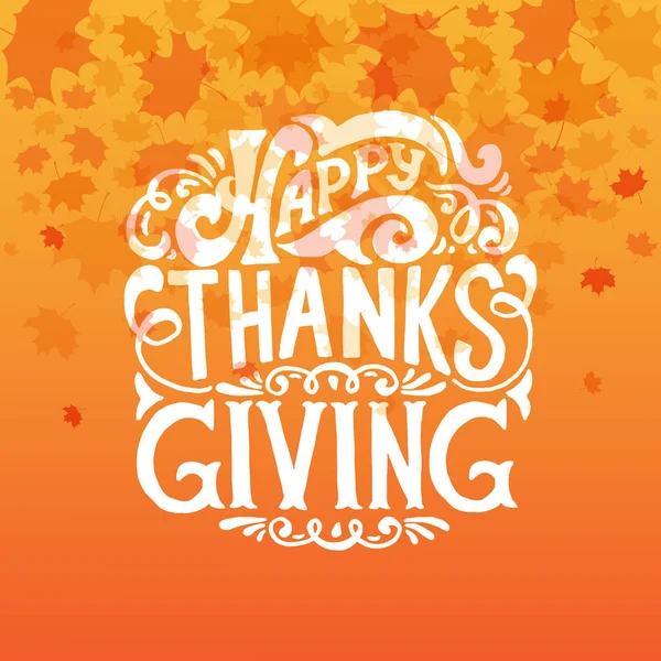 Thanksgiving typografie poster. — Stockvector