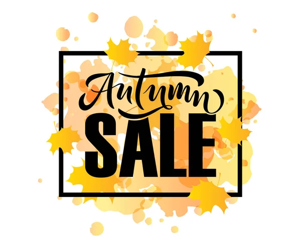 Autumn SALE lettering typography. — Stock Vector