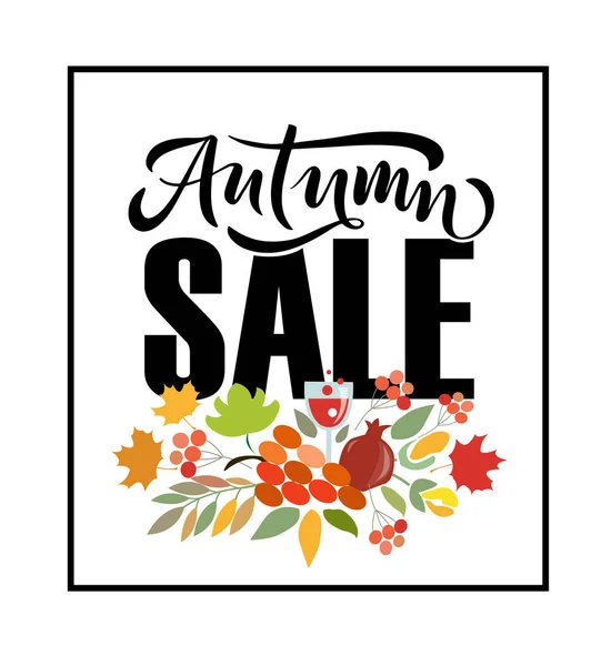 Tipografia de letras Autumn SALE — Vetor de Stock