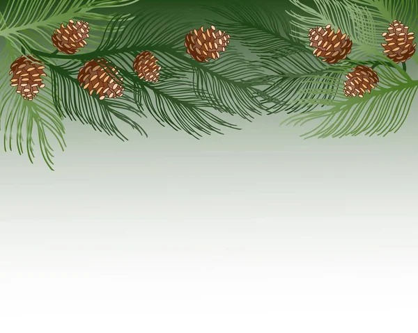 Weihnachten Hintergrund mit Tanne — Stockvektor