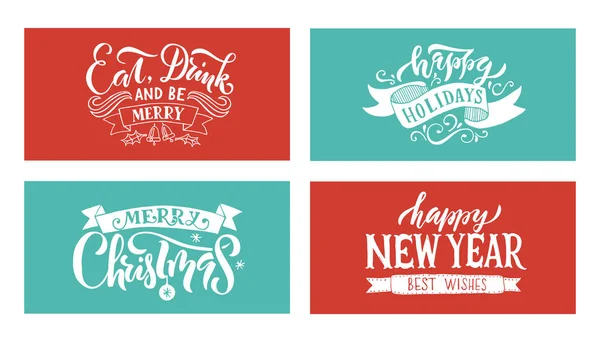 Typographie pour Noël et Nouvel An — Image vectorielle