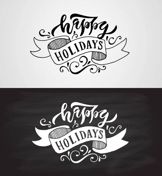 Lettering 'Happy Holidays" — стоковый вектор