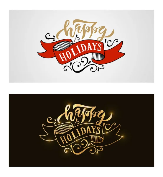 Lettering 'Happy Holidays" — стоковый вектор