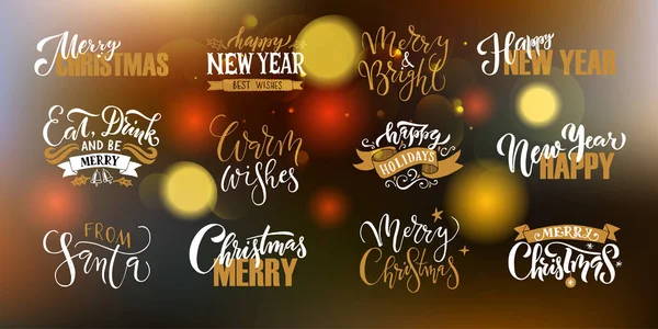 Set de Navidad y Año Nuevo Decoración — Vector de stock