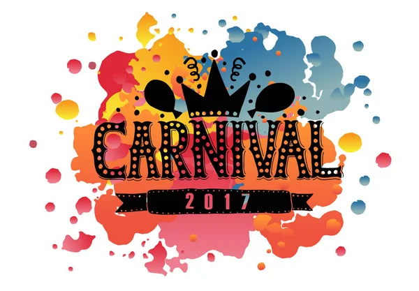 Logotipo de feira de carnaval desenhado à mão — Vetor de Stock