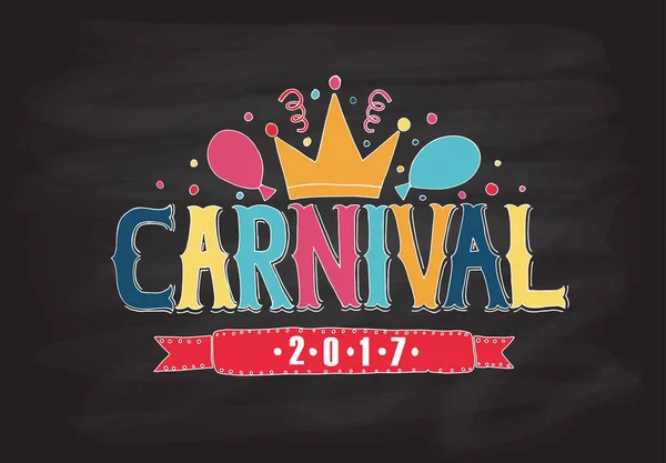 Logotipo de feira de carnaval desenhado à mão —  Vetores de Stock