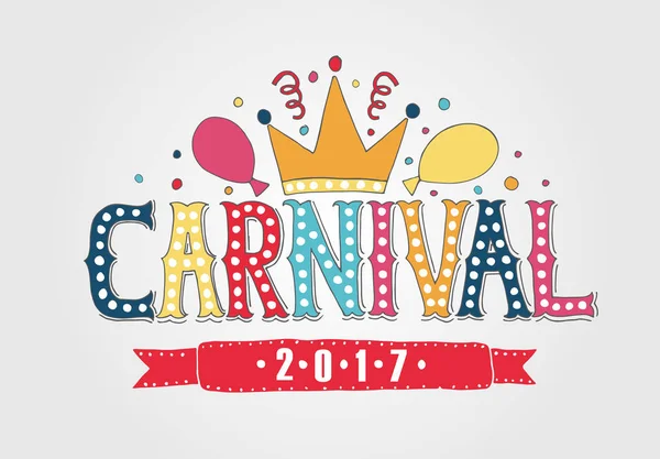 Hand getekende carnaval eerlijke logo — Stockvector