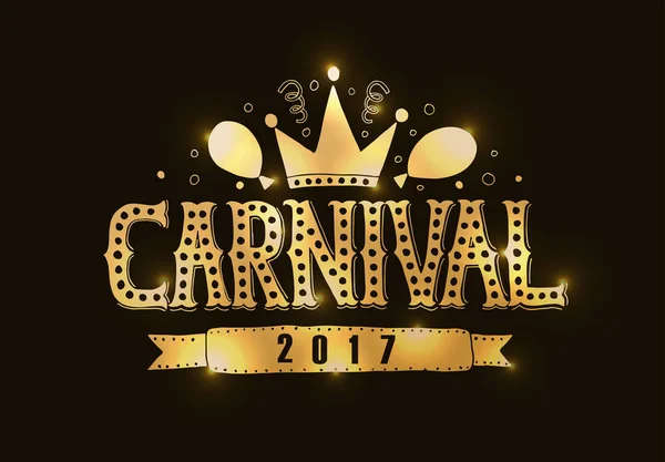 Logotipo de feira de carnaval desenhado à mão — Vetor de Stock