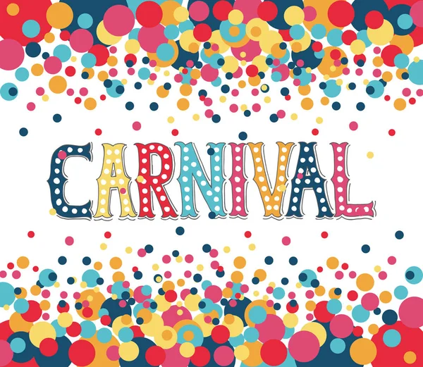 Logotipo de feira de carnaval desenhado à mão — Vetor de Stock