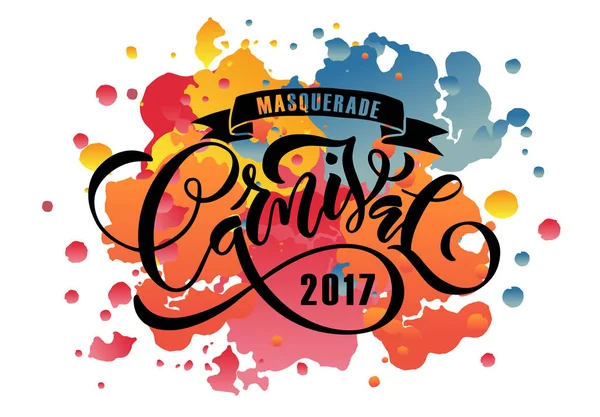 Logotipo della Fiera di Carnevale disegnato a mano — Vettoriale Stock