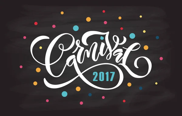 Logotipo de feira de carnaval desenhado à mão — Vetor de Stock