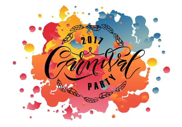 Logotipo de feira de carnaval desenhado à mão —  Vetores de Stock