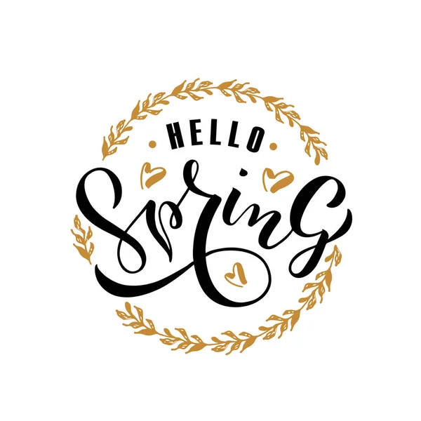 Hand sketched Spring text — Stock Vector