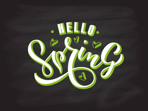 Hand sketched Spring text — Stock Vector