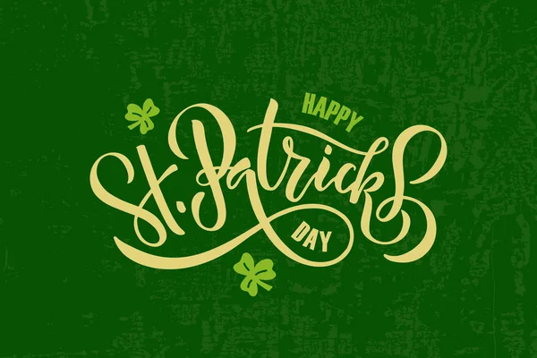 Día de San Patricio diseño de letras — Vector de stock