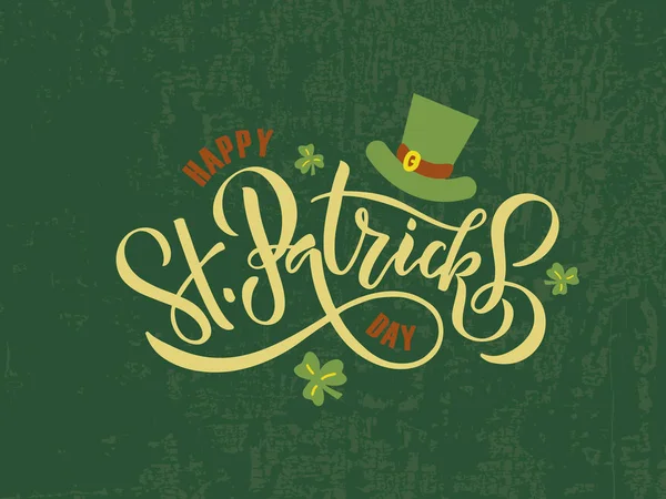St.Patrick de dag belettering design — Stockvector