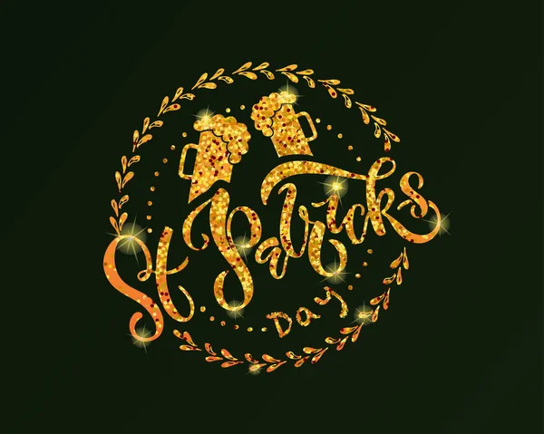 Design de letras do Dia de São Patrício —  Vetores de Stock