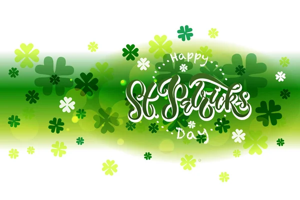 Día de San Patricio diseño de letras — Vector de stock