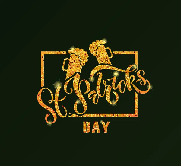St.Patrick's Day lettering design — Stock Vector