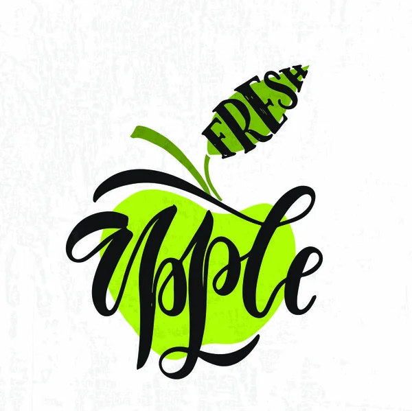 Tipografía de letras de manzana — Archivo Imágenes Vectoriales