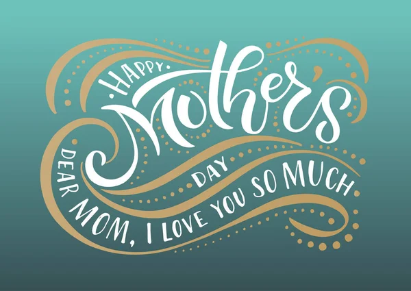 Cartel del Día de las Madres felices — Archivo Imágenes Vectoriales