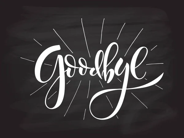 Hand sketched Goodbye lettering — Stock Vector