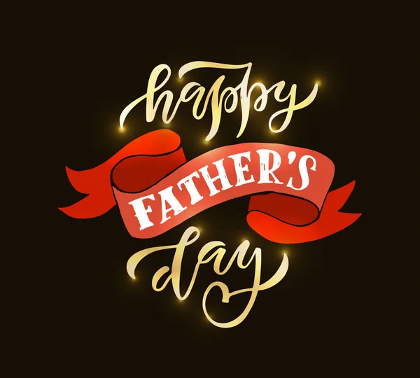 Poster met Happy Fathers Day — Stockvector