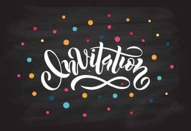 Yazı davet el çizdi 