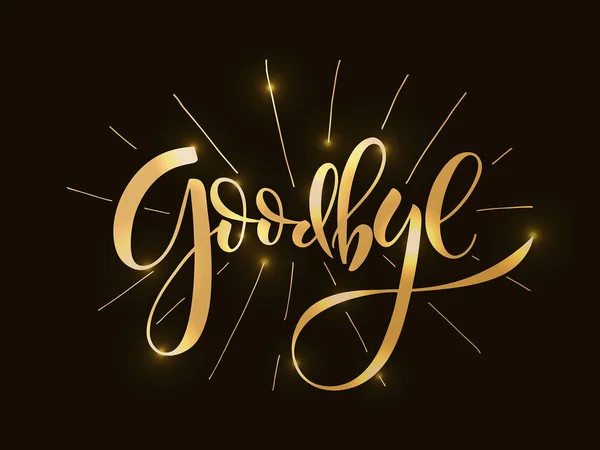 Goodbye lettering typography. — Stock Vector