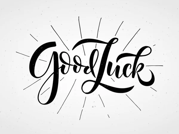 Шрифтовая типография Good Luck . — стоковый вектор