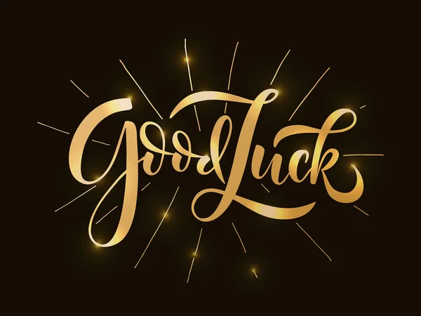 Good Luck lettering typography. — Stock Vector