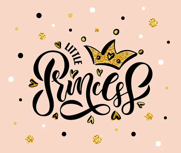 Küçük Prenses yazı tipografi poster — Stok Vektör