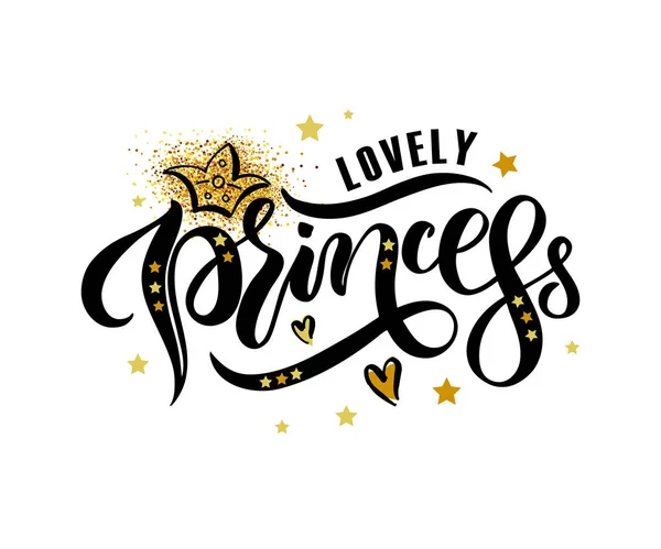 Belle bannière texte Princesse — Image vectorielle