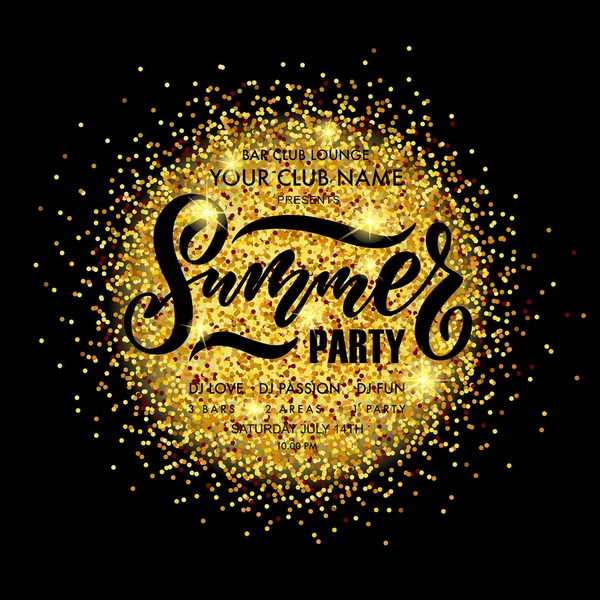 Summer party poster. — Stock Vector