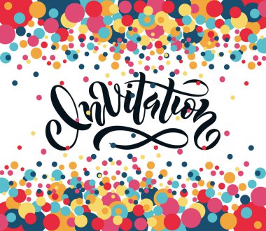 Davet yazı tipografi.