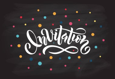 Davet yazı tipografi.