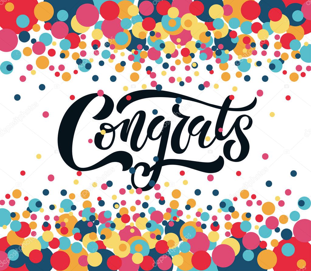 Congrats lettering typography