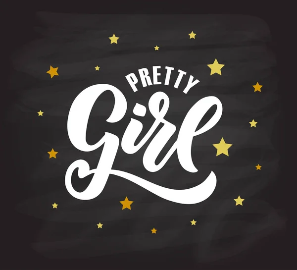 PRETTY GIRL texto — Vetor de Stock