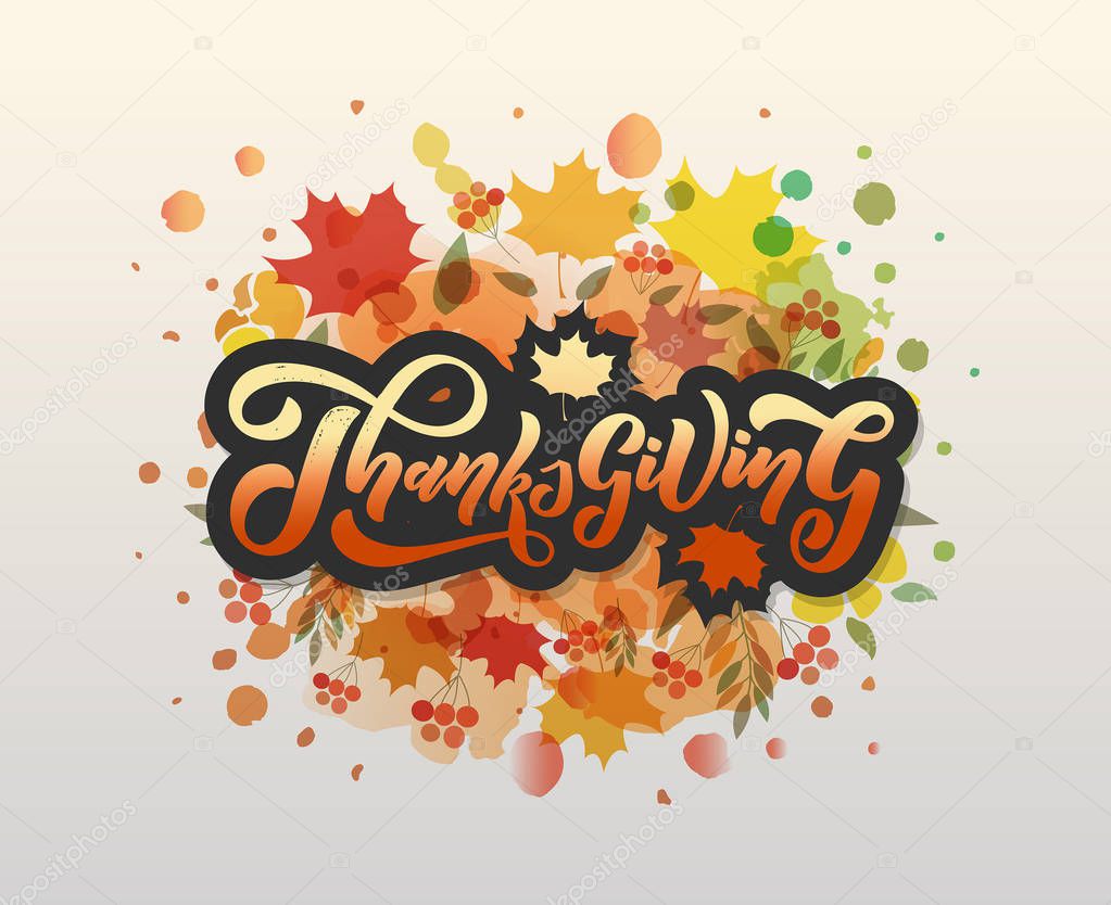 Thanksgiving typography poster
