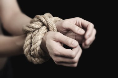 Beyaz bir arka plan üzerinde renkli kalemler tutan el