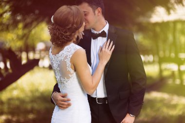 Güzel gelin ve damat öncesi düğün