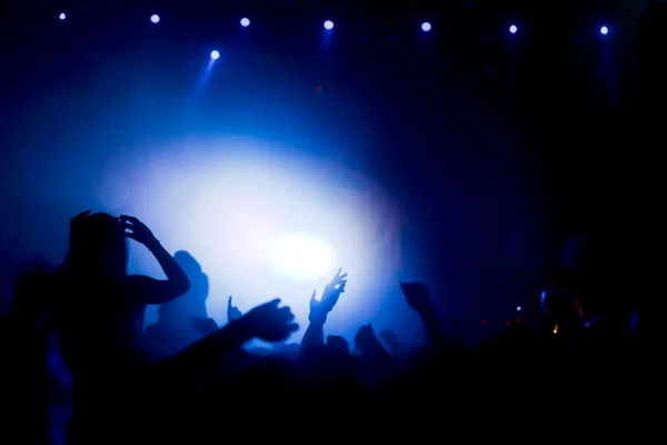 Silhouette Crowd enjoying festival Royalty Free Stock Images