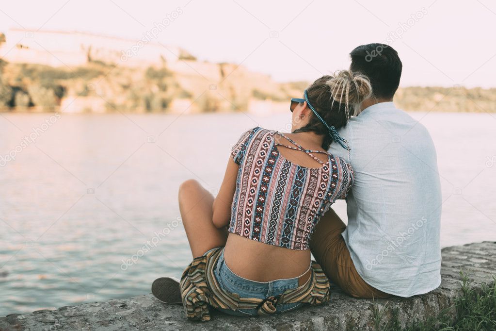 Couple enjoying serene moments