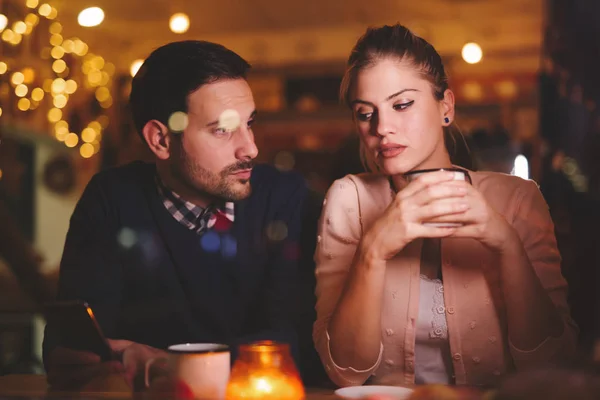 Sad couple having a conflict — Stock Photo, Image