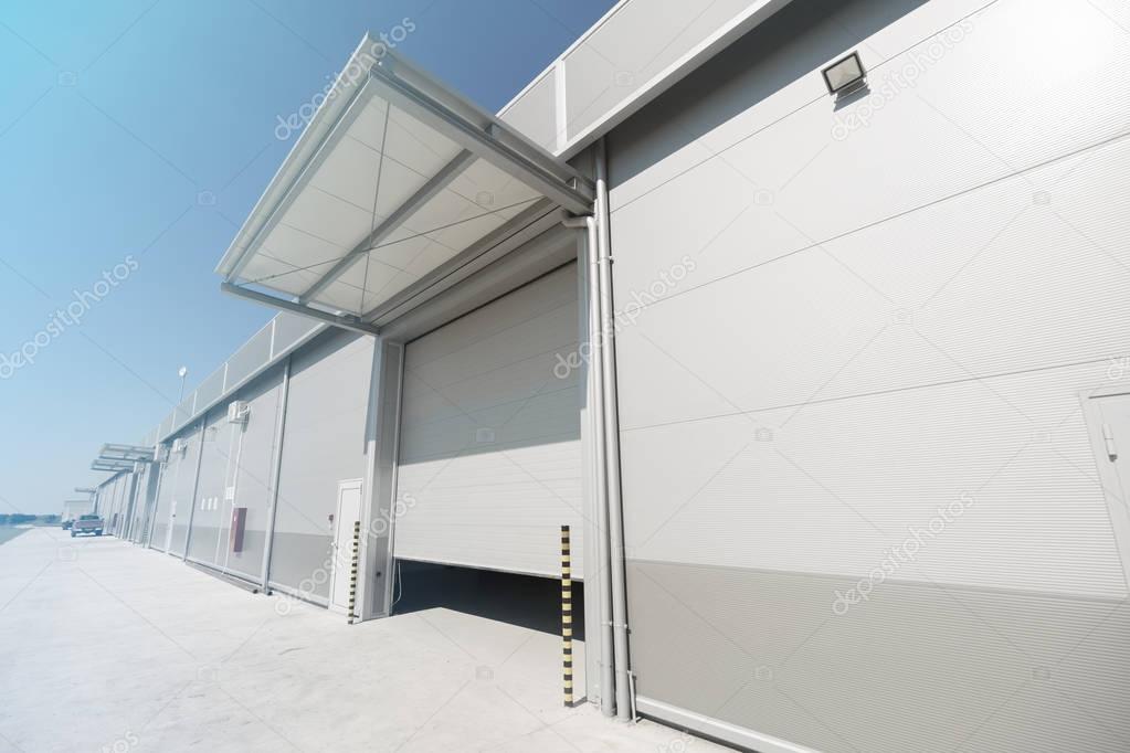 Company warehouse building outdoors