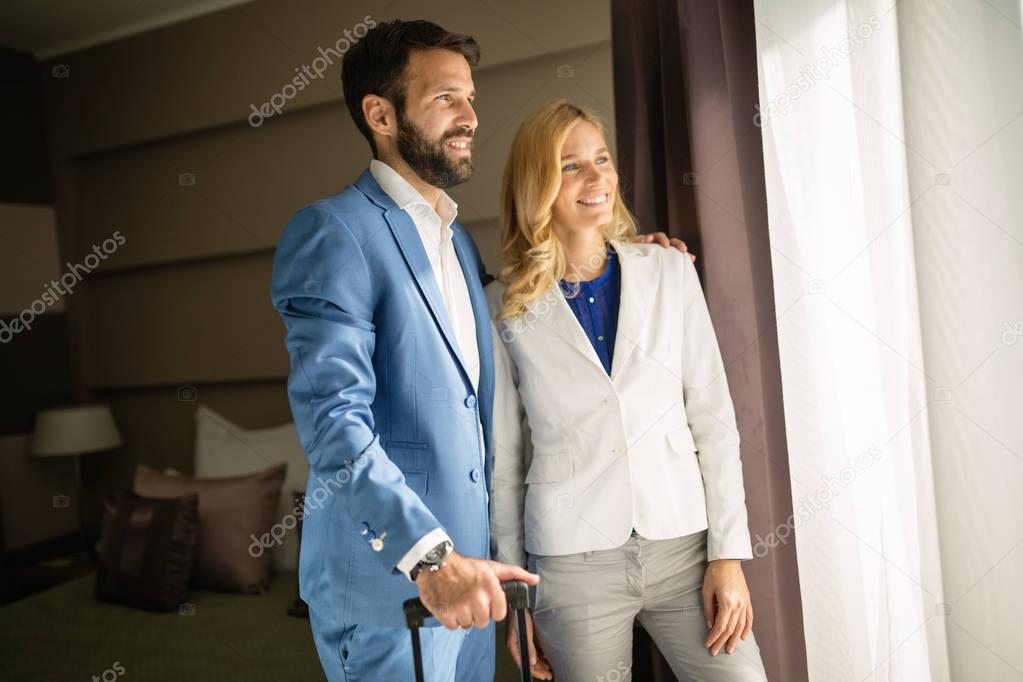 Business couple in formal wear 