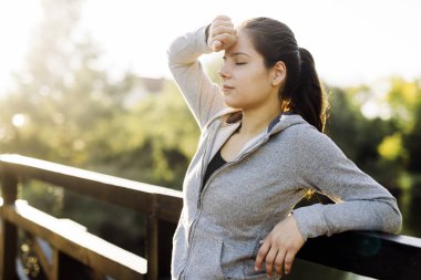 Yorgun kadın bir mola