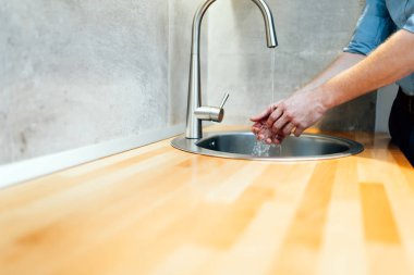 Washing hands keeps bacteria away clipart