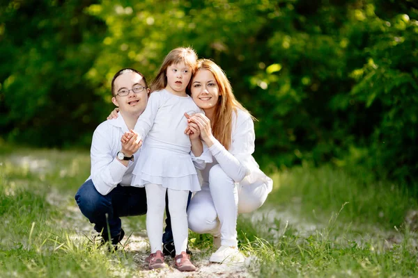 Ludzie z dół sydrome są równie zadowoleni — Zdjęcie stockowe